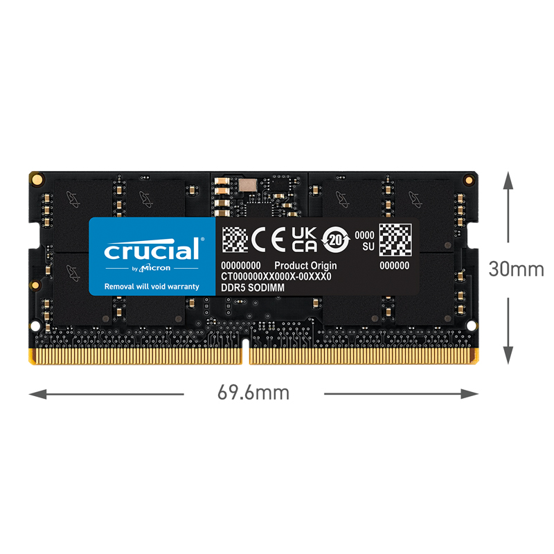 Crucial 英睿达 DDR5 4800MHz 笔记本内存 普条 16GB CT16G48C40S5 257.61元