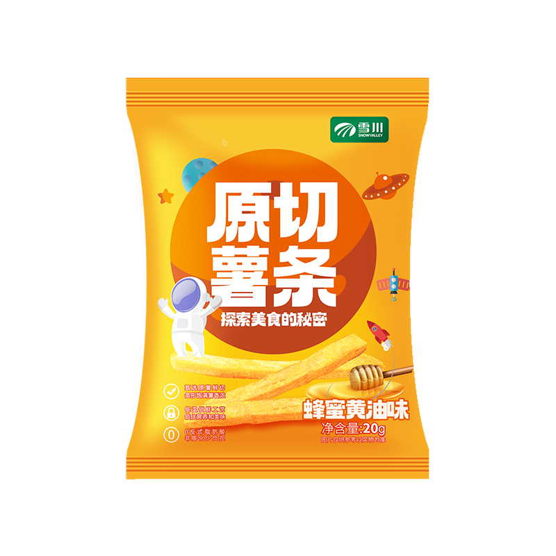 Snow Valley 雪川食品 原切薯条零食薯片非膨化食品休闲办公小吃20g/袋 蜂蜜黄油味*16袋 券后19.9元