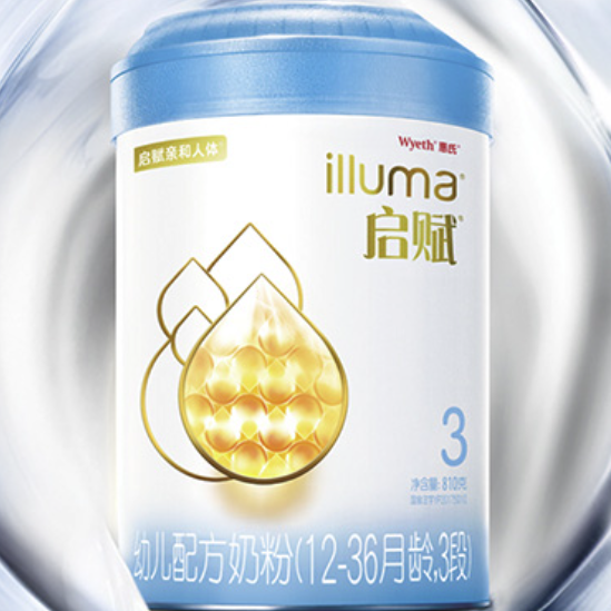 illuma 啟賦 惠氏啟賦（Wyeth）HMO幼兒配方奶粉藍(lán)鉆3段(12-36月)810g*6新國(guó) 1614元