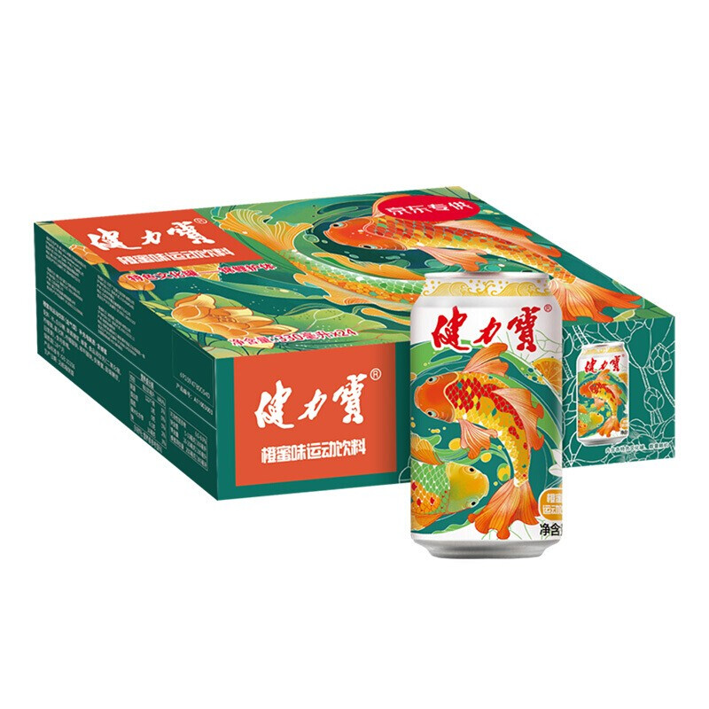 JIANLIBAO 健力寶 運動碳酸飲料橙蜜味330ml*24罐裝 34.94元（需買4件，需用券）