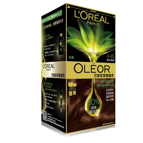 L'OREAL PARIS 臻萃染發(fā)霜 #4.45桃木褐棕 1盒 47.88元（需買3件，需用券）