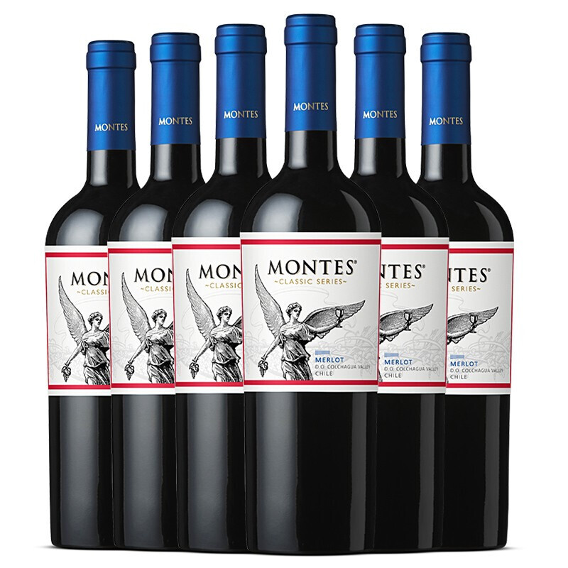 MONTES 蒙特斯 經典系列 梅洛 干紅葡萄酒 750ML*6瓶裝 券后303元