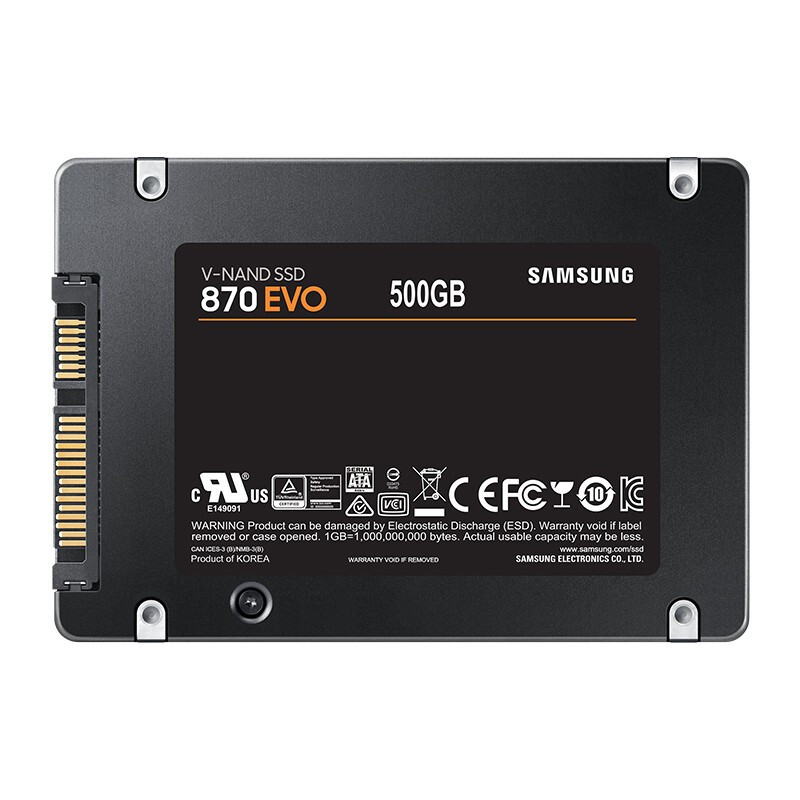 SAMSUNG 三星 870 EVO SATA 固態(tài)硬盤(pán) 500GB（SATA3.0） 349元