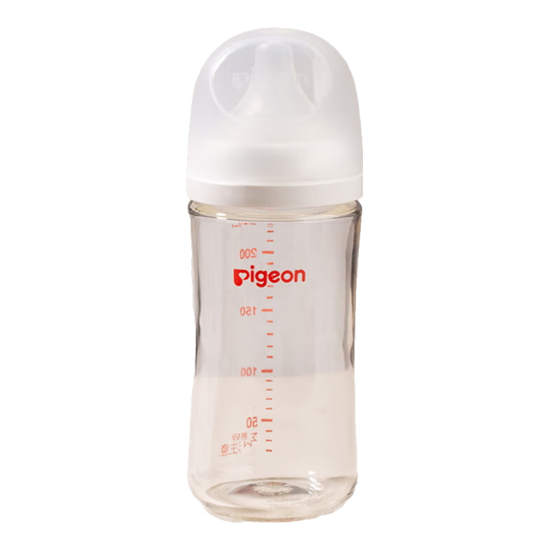 爽11狂歡：貝親 Pigeon 玻璃奶瓶 自然實(shí)感第3代 嬰兒奶瓶 240ml AA187 M號(hào)3個(gè)月以上 61.6元（需領(lǐng)券）