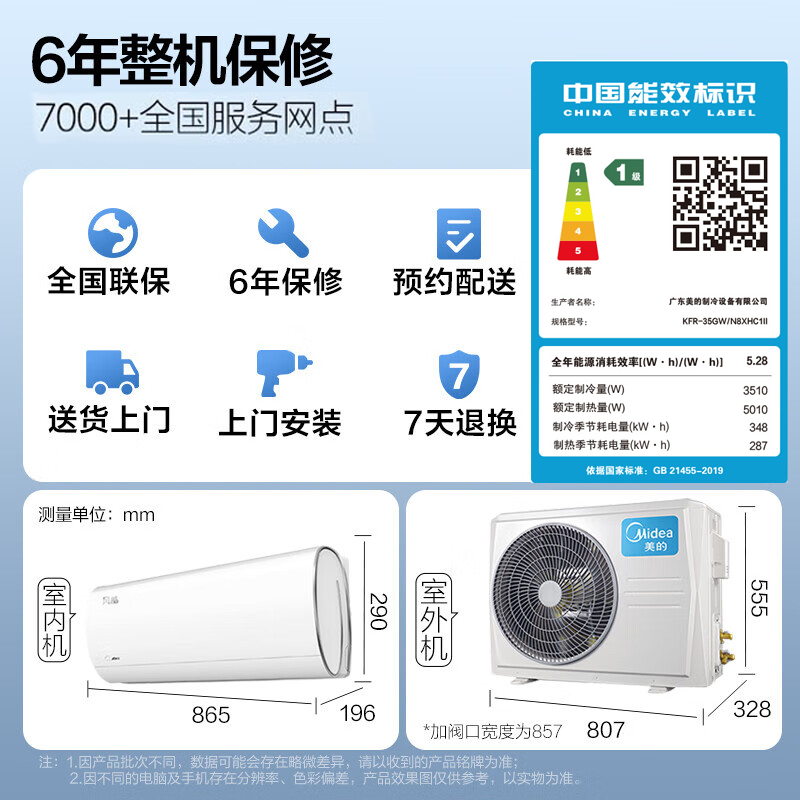 以舊換新補貼、PLUS會員：Midea 美的 空調(diào)掛機 風(fēng)酷二代 1.5匹 一級能效 券后1799.52元