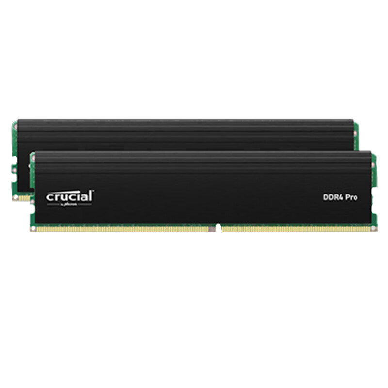 Crucial 英睿达 Pro系列 DDR4 3200MHz 台式机内存 马甲条 黑色 32GB 16GBx2 CP2K16G4DFRA32A 券后269元