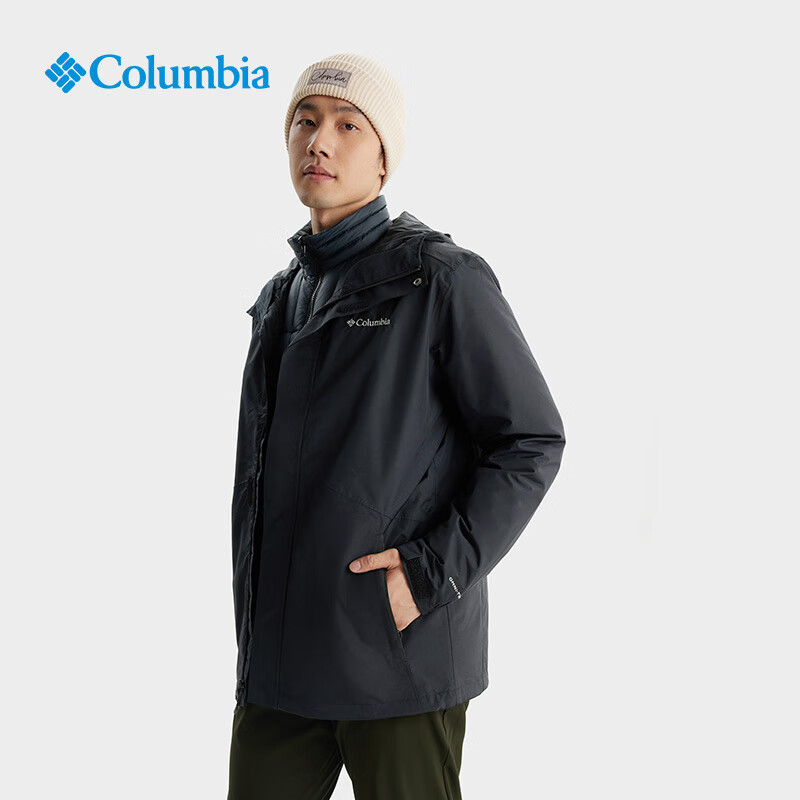 再降价、PLUS会员：Columbia 哥伦比亚 情侣款鸭绒防水三合一冲锋衣 XE5418 1179.5元（需领券、凑单）