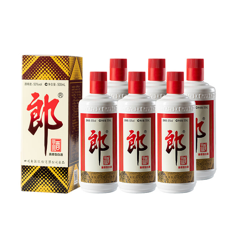 限移动端、京东百亿补贴：LANGJIU 郎酒 53度 酱香型 500ml*6瓶 非原箱 券后938.51元