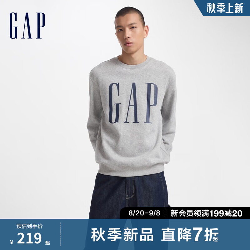 京东PLUS：Gap 盖璞 字母印花大logo抓绒卫衣*1+复古机车夹克*1 券后208.28元