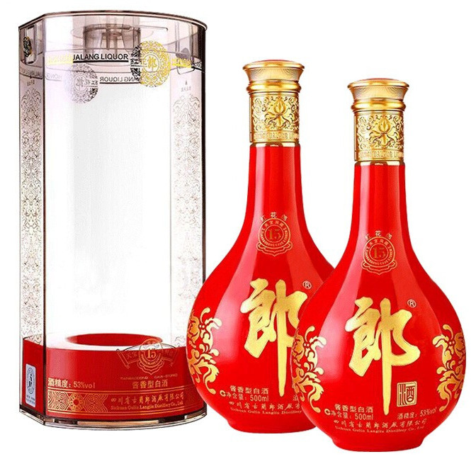 LANGJIU 郎酒 酱香型 53度 500mL 2瓶 红花郎十五(15) 券后793.4元