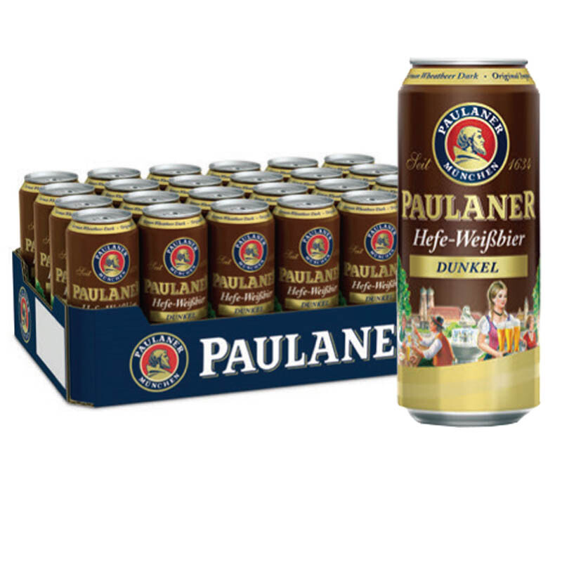 PAULANER 保拉纳 小麦浓色啤酒 500ml*24听 券后137.41元