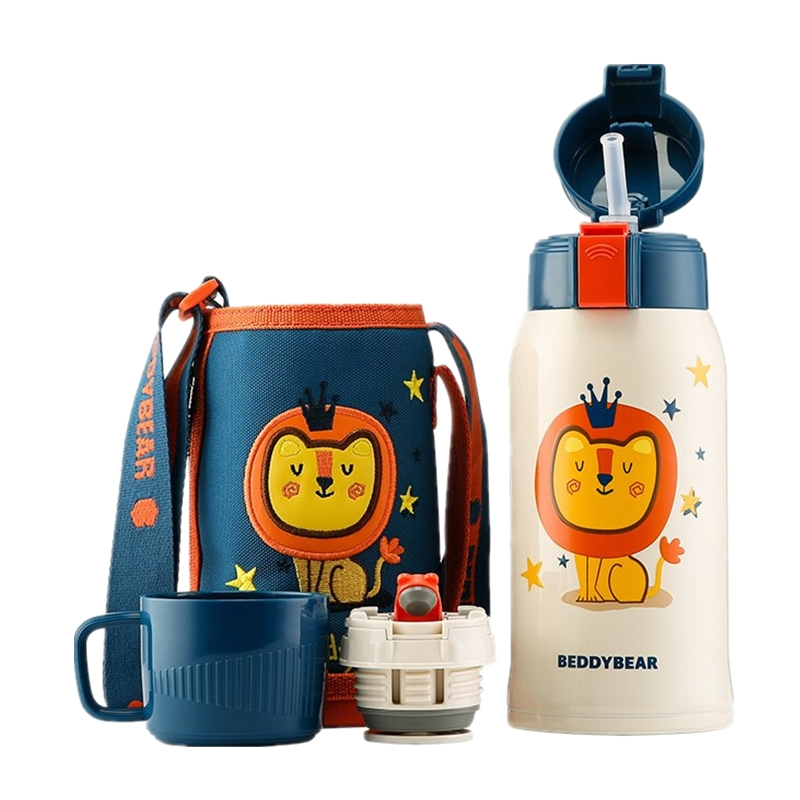 BEDDYBEAR 杯具熊 3D浮雕复古狮子 儿童保温杯316不锈钢600ml 123元（需买2件，需用券）