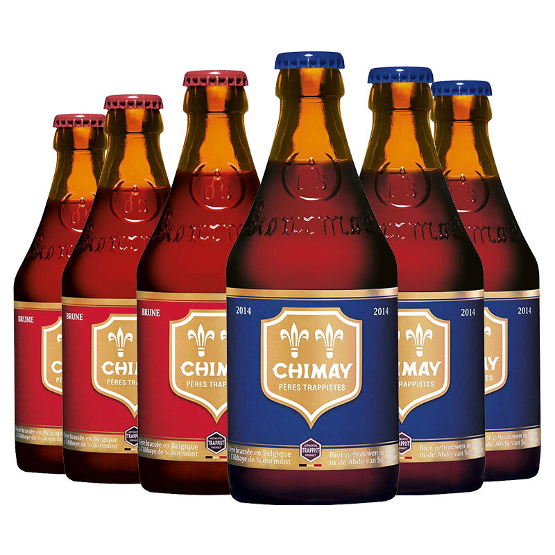 限移动端、京东百亿补贴：CHIMAY 智美 红帽/蓝帽 修道士精酿啤酒 330ml*6瓶 73.26元