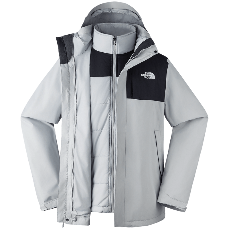 北面（The North Face）三合一冲锋衣男款户外保暖夹棉内胆24冬季上新品|8DNC JK3/宇宙黑 L/175 ￥1878