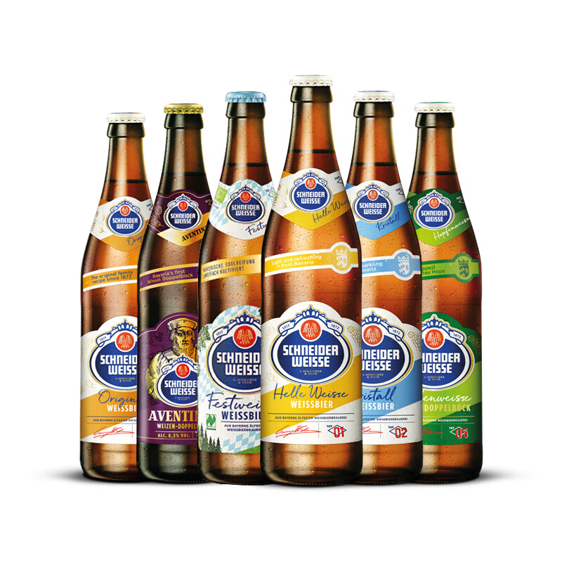 SCHENIDER WEISSE 施纳德（Schneider Weisse）多口味精酿啤酒 500ml×6瓶装 （口味） 109元