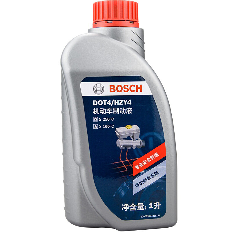 BOSCH 博世 原装 刹车油/汽车制动液/离合器油/适配 DOT4通用标准型 1L装 通用型 适合所有车型 29.9元