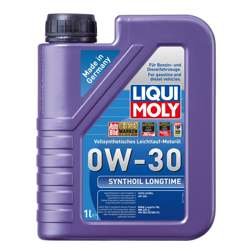 LIQUI MOLY 力魔 旗舰系列 0W-30 SM级 PAO类全合成基础油 1L 127.1元