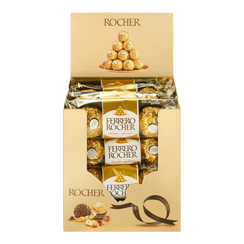 Ferrero 费列罗 榛果牛奶巧克力 48粒 600g 礼盒装 92.2元/件 包邮（需买3件，共276.6元，多重优惠）