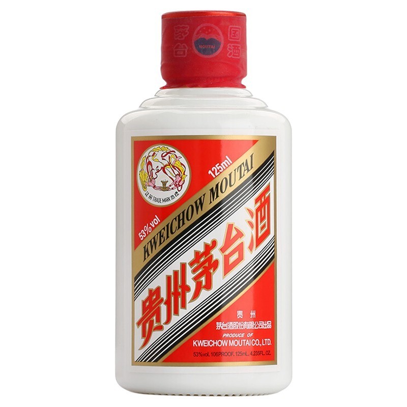 今日必买：MOUTAI 茅台 飞天茅台 53%vol 酱香型白酒 100ml 单瓶装 券后329元