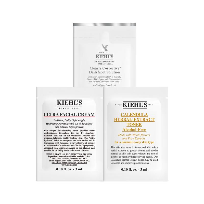 Kiehls 科顏氏 保濕淡斑星品試用禮包 4.9元（需試用）