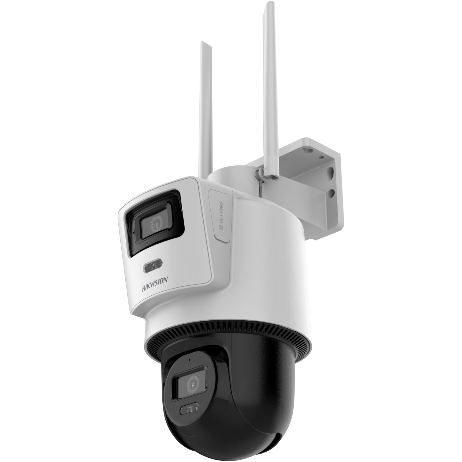 HIKVISION海康威視4G雙攝像頭免流量室外800萬360度全景全彩家用報警監(jiān)控器帶存儲卡無限流量卡Q2S8DM ￥459