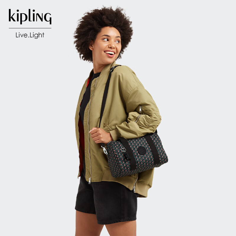 kipling 凱普林 女士時尚小方盒斜挎包 BINA M 320.4元