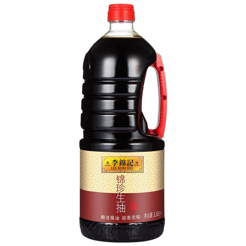 李锦记 锦珍生抽 1.65L 12.9元