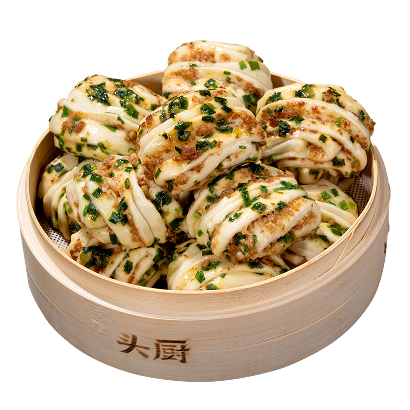 头厨香葱肉花卷 6只装共360g ￥19.6