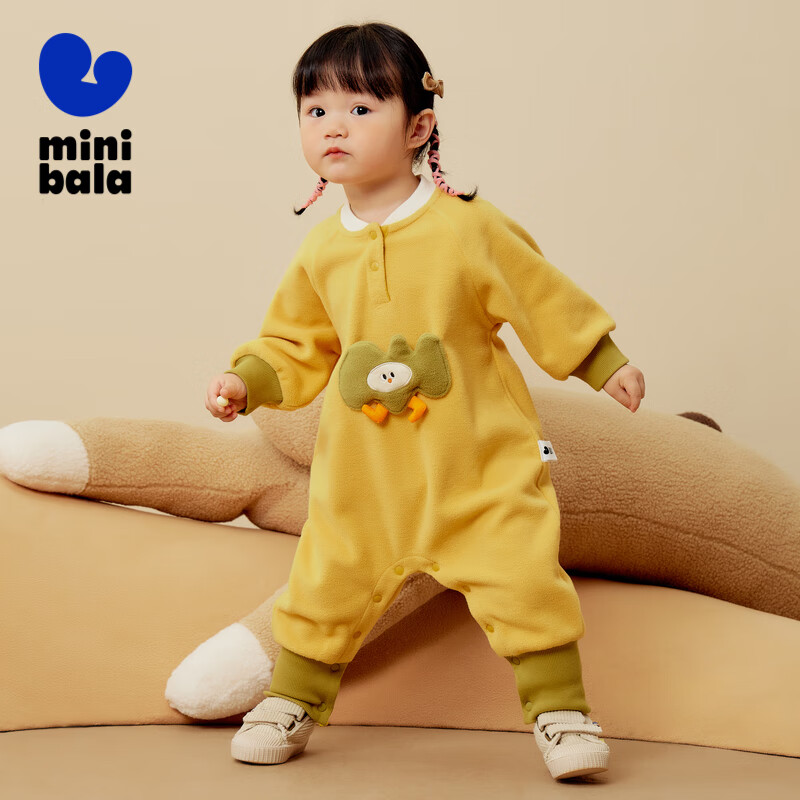 MINI 寶寶抗靜電雙面搖粒絨爬服 券后68.45元