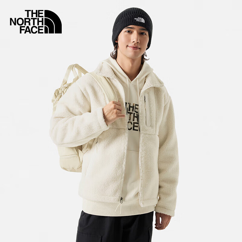 PLUS會(huì)員：The North Face 北面 戶外抓絨外套 7QT1 白色/N3N 394.01元包郵