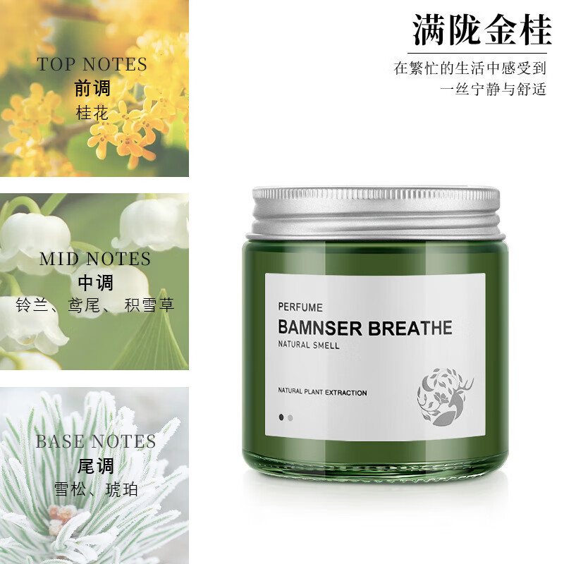 BAMNSERBREATHE 本色呼吸 车用香水车载固体香薰 6.9元（需买2件，需用券）