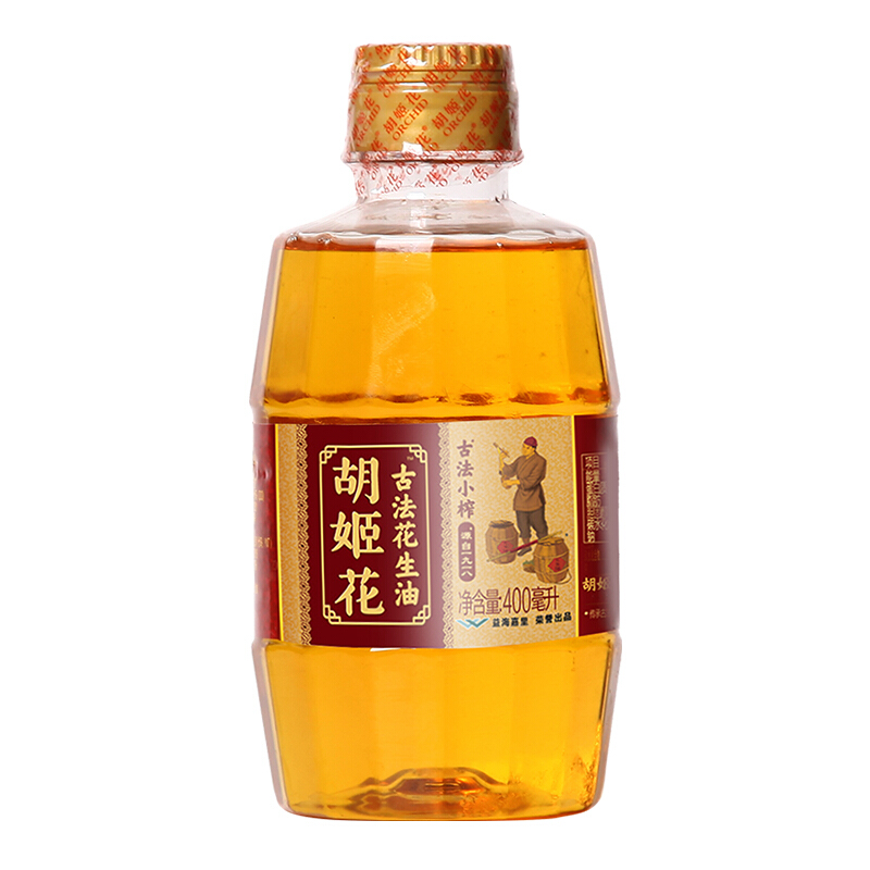 胡姬花 古法小榨 花生油 400ml 券后14.9元