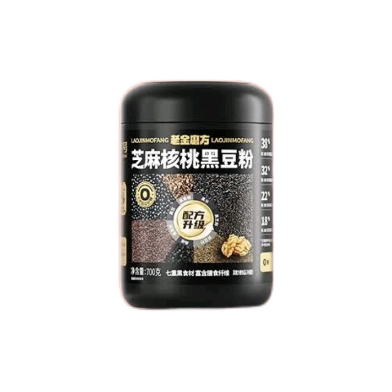 PLUS會員：老金磨方 芝麻核桃黑豆粉 700g*2件 37.45元包郵（合18.73元/件）