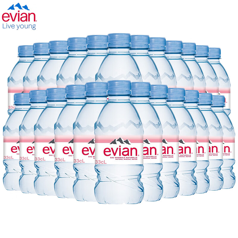 evian 依云 矿泉水法国原装进口天然矿泉水330ml*24 塑料瓶 88.56元