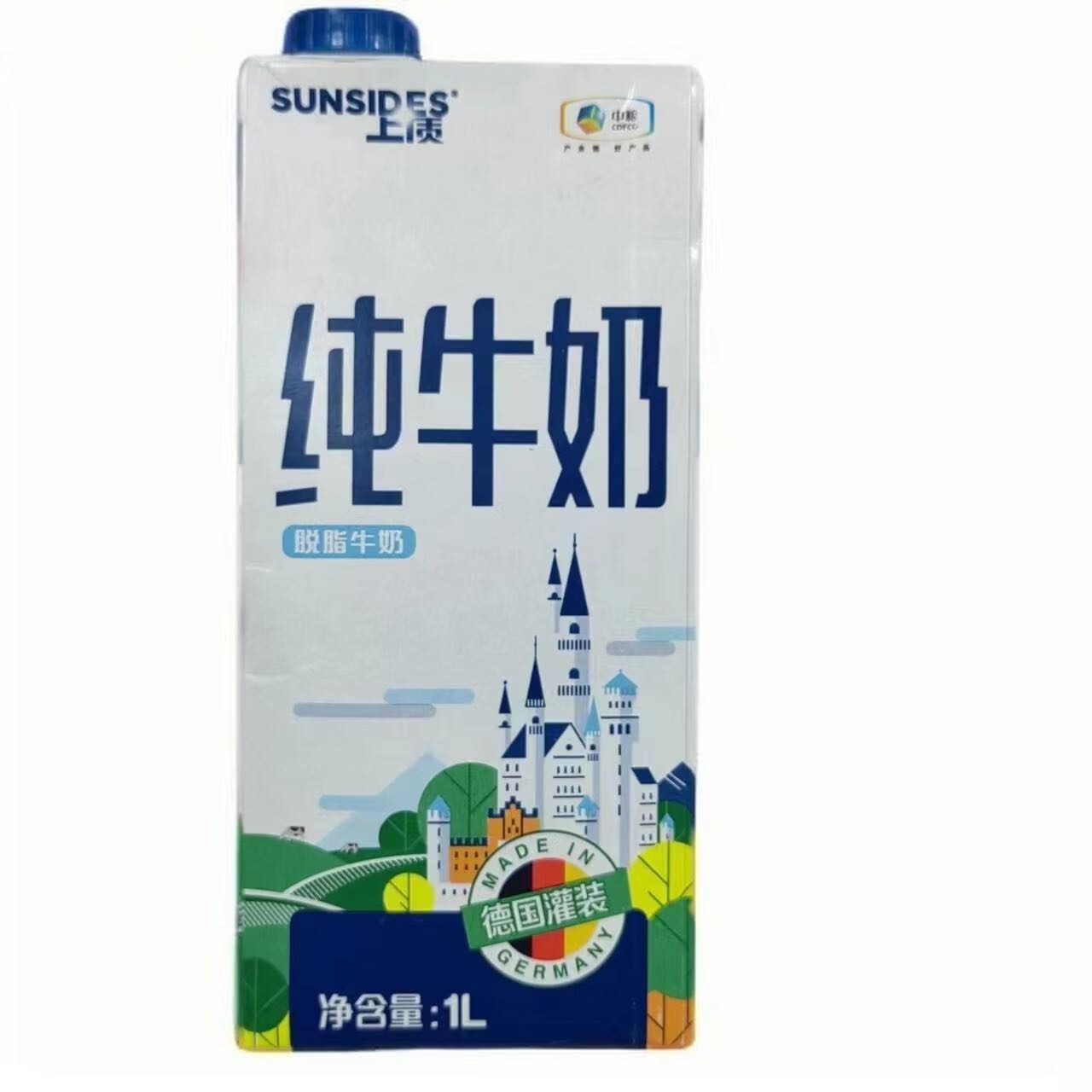 SUNSIDES 上质 脱脂牛奶1L 8元