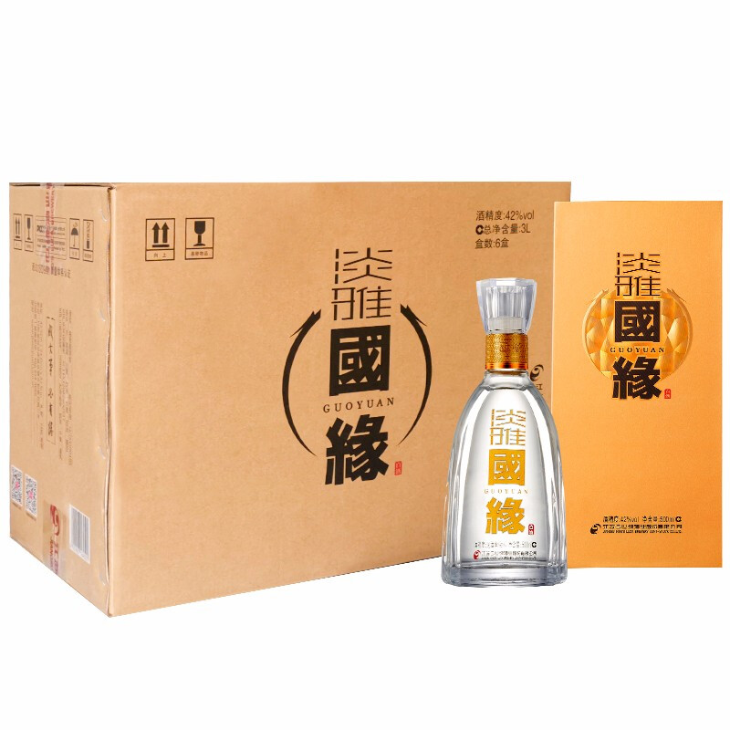 今世缘 国缘淡雅 42度 白酒 500ml*6瓶 券后692.4元