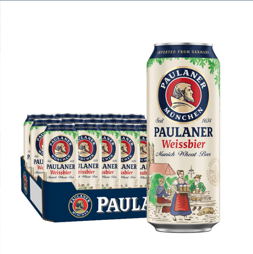 PAULANER 保拉纳 柏龙经典小麦白啤 500ml*24听 券后164.65元