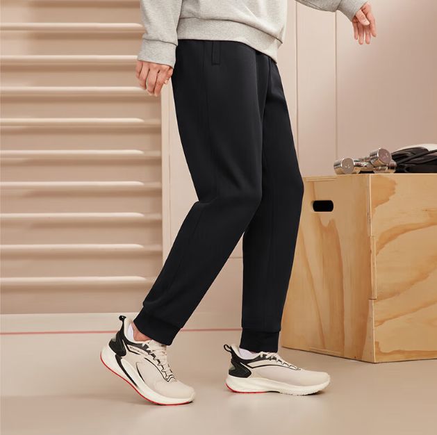 361° 男子运动长裤 652244704D 纯黑 XL 券后52.47元