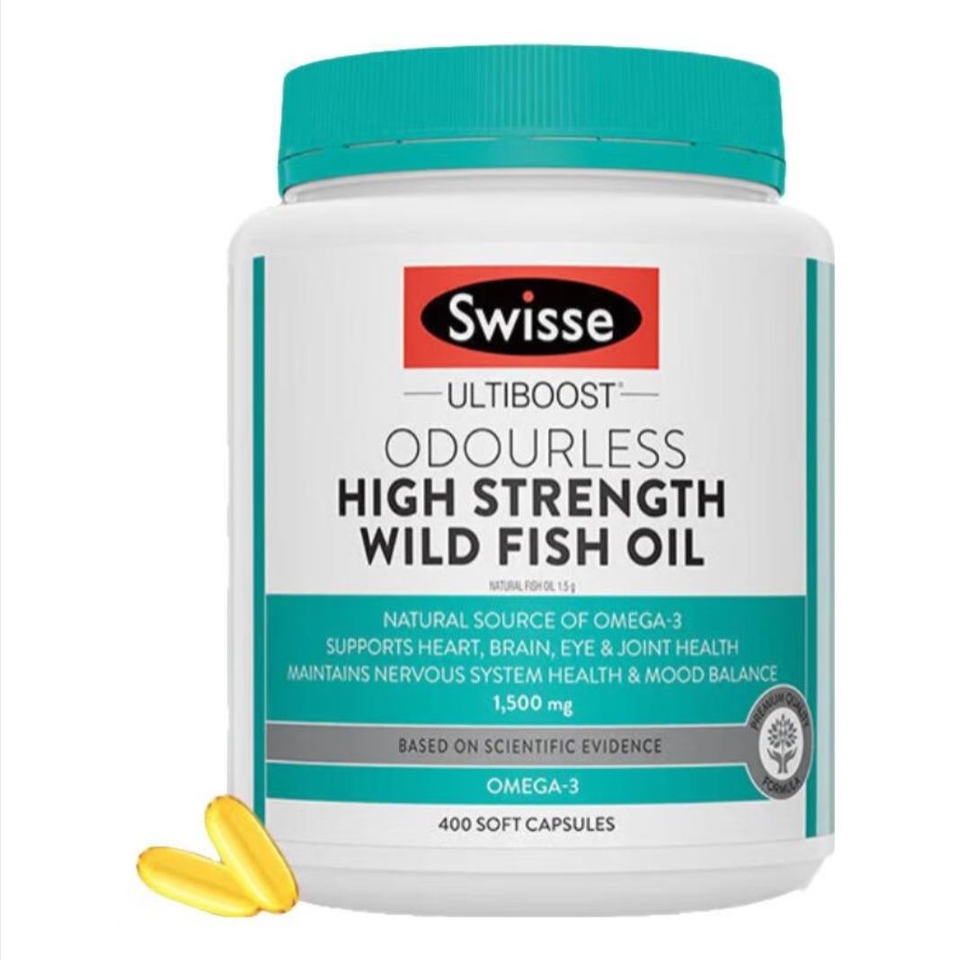 Swisse 斯维诗 高浓度无腥味鱼油1500mg 400粒/1瓶 160.05元