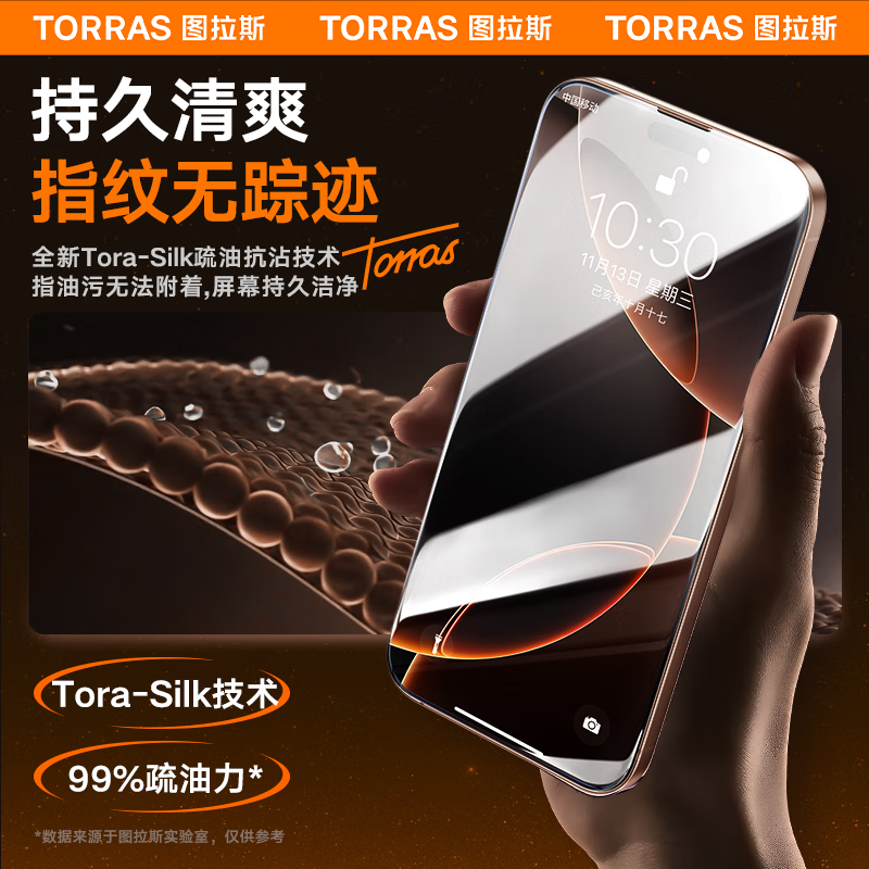 TORRAS 图拉斯 iPhone 16 Pro Max 高清钢化膜 券后31元（62元包邮/2件）