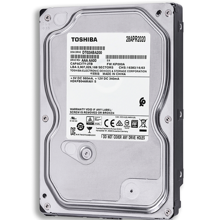 TOSHIBA 东芝 2TB 128M SATA3台式机硬盘(DT02ABA200) 439元