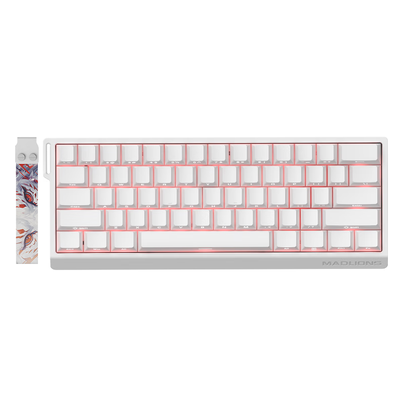 美加狮 电竞磁轴键盘 有线 MAD60 RGB白色磁珀轴pro 138.65元