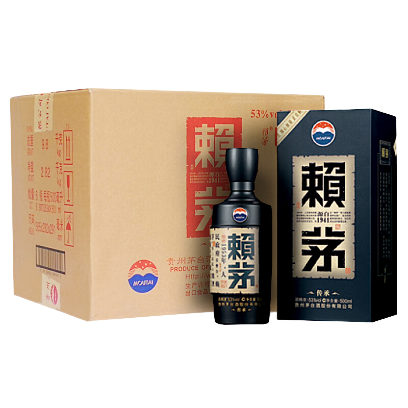 plus会员、赖茅茅台 赖茅 传承蓝 53度 500ml*6瓶 整箱装 2012.46元（需领券）