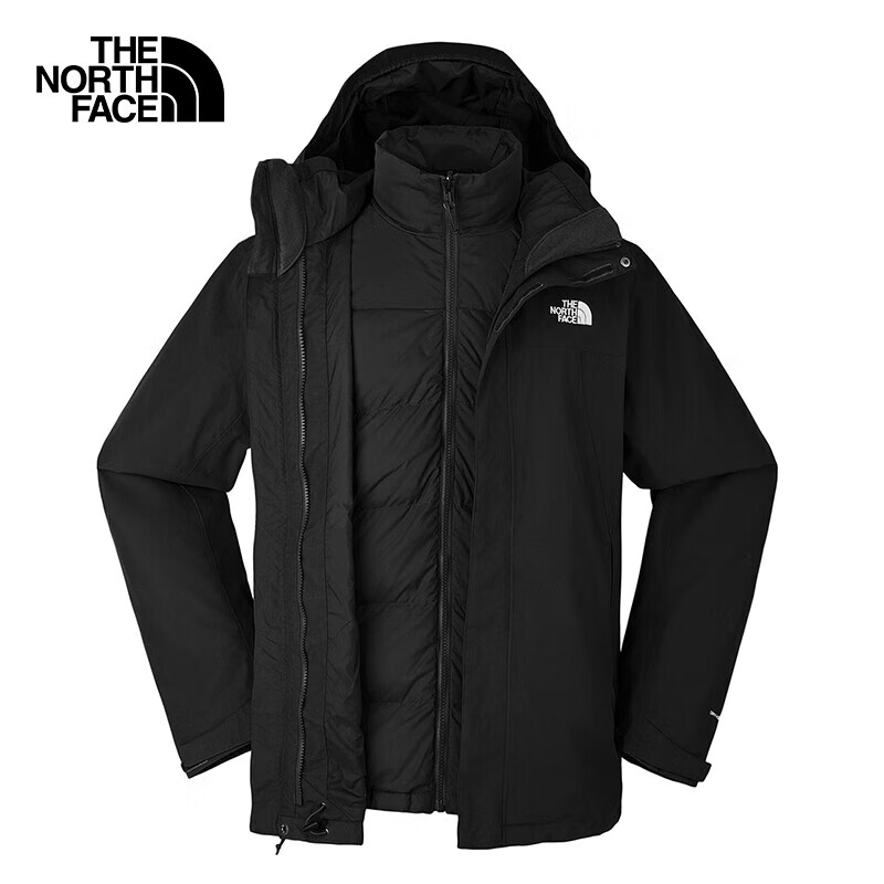 THE NORTH FACE 北面 三合一冲锋衣情侣款秋冬新款羽绒内胆运动户外舒适保暖防风外套 券后1898元