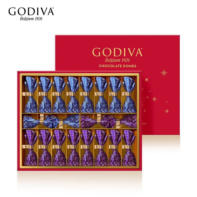 GODIVA 歌帝梵 臻萃黑巧牛奶夹心巧克力礼盒伴手礼休闲零食品送老婆女友生日礼物 有效期2024年12月18日20 券后79元