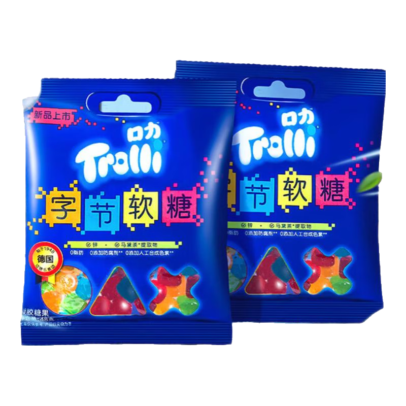 plus会员：Trolli 口力 橡皮糖糖果零食 字节软糖48g袋装 2.88元