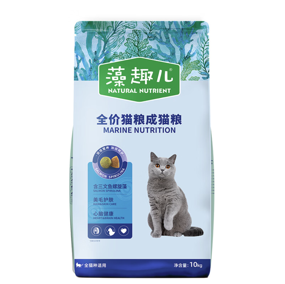 Myfoodie 麦富迪 藻趣儿系列 三文鱼螺旋藻成猫猫粮 10kg（前100名） 券后91.18元