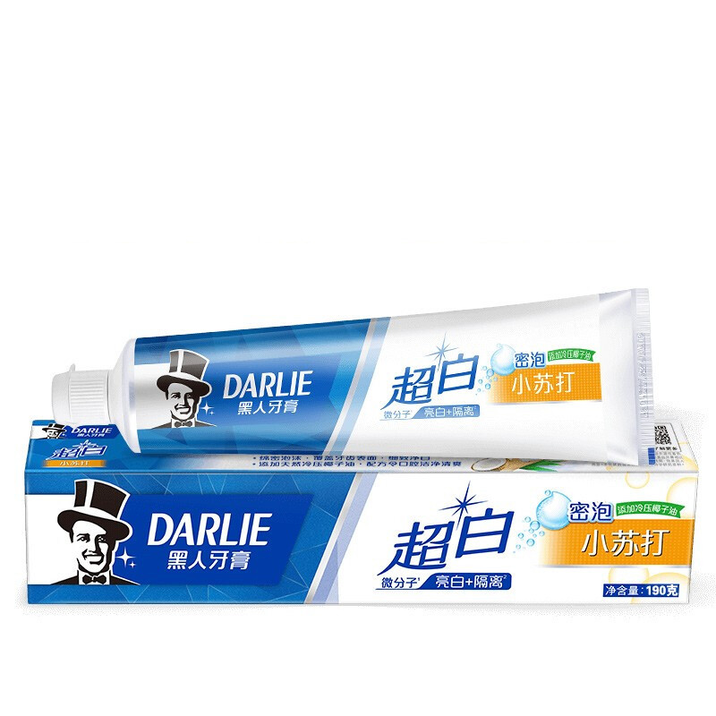 DARLIE 好来 超白小苏打牙膏 冷压椰子油 190g 券后9.25元