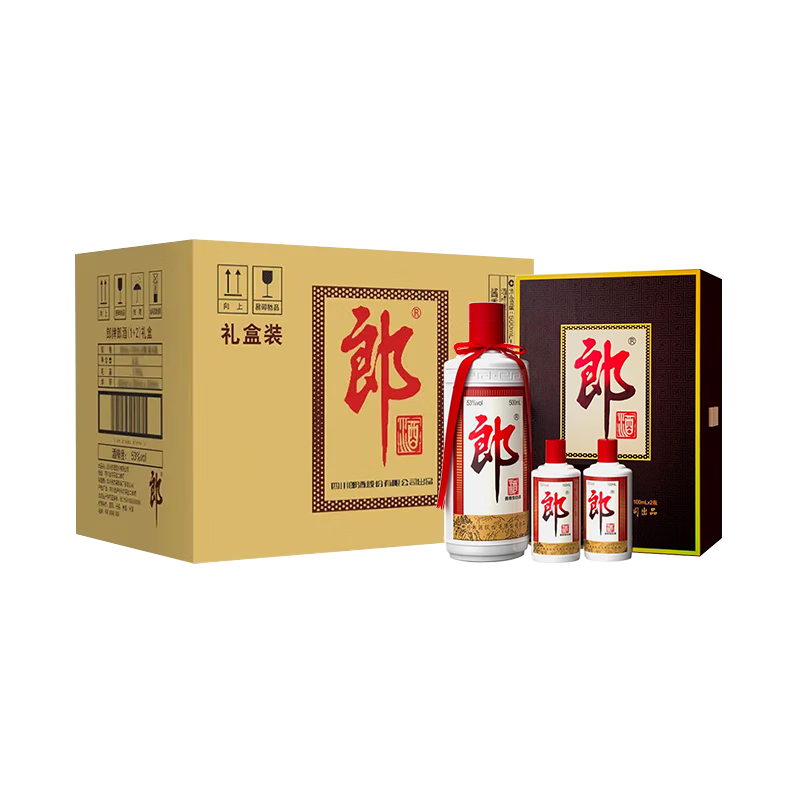 预售：郎酒 普郎 子母郎 礼盒 53度 酱香型白酒 700ml*6盒 整箱装 1530元 包邮（定金10元，可抵1179元）