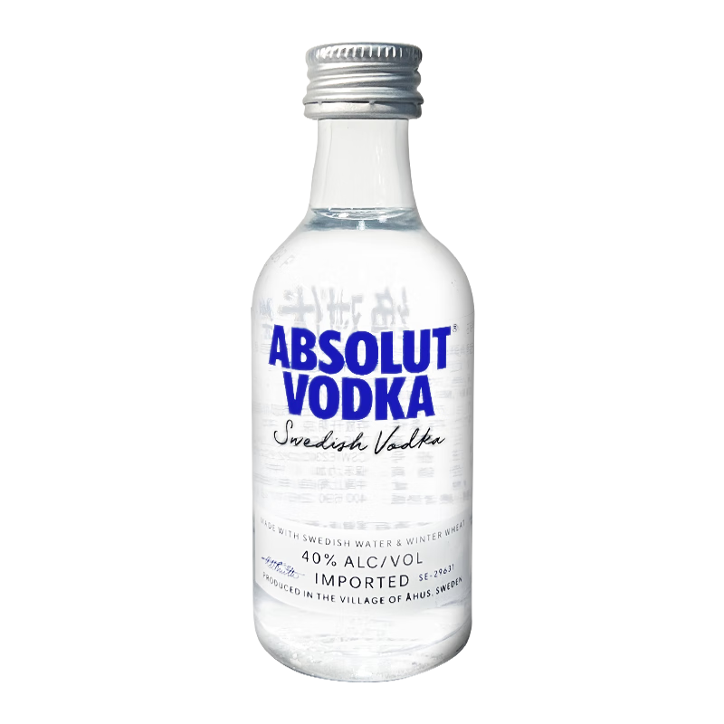 Absolut Vodka 绝对伏特加 洋酒 原味 50ml 5.9元（需试用）